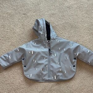 BATELA seagull print rain coat